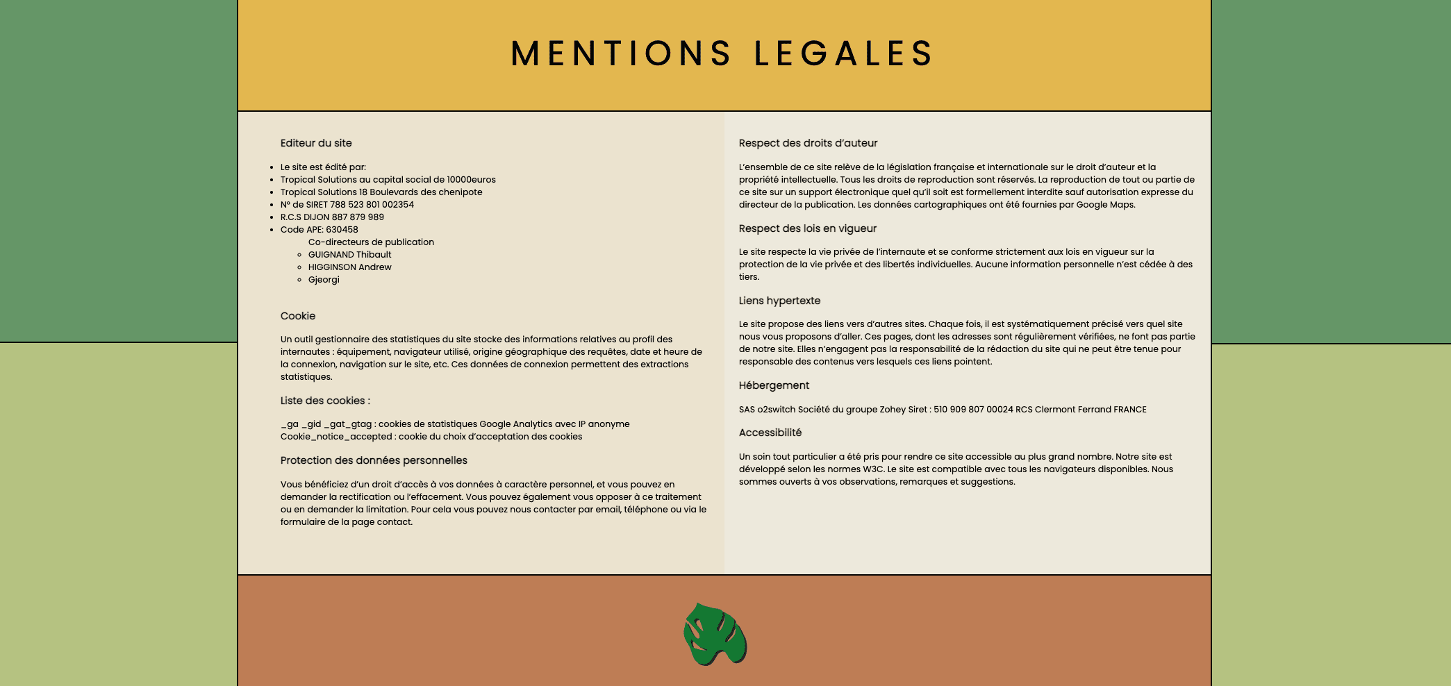 legals section